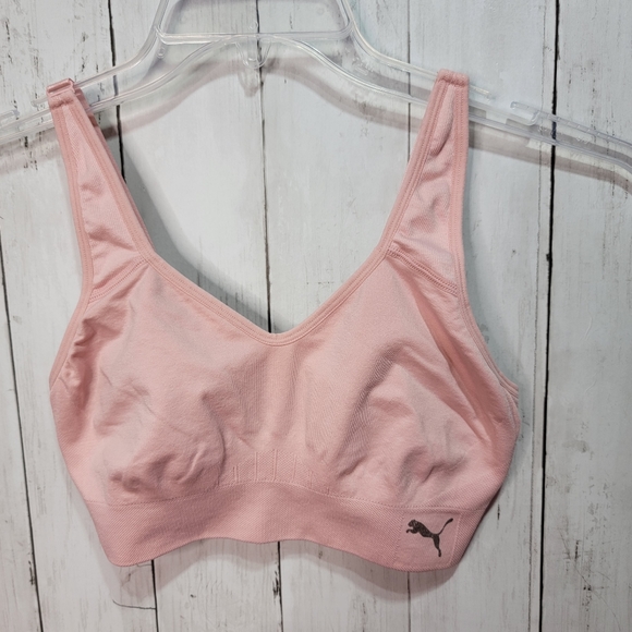 Puma Women’s Set Of 3 Sports Bras Size Medium Pink Blue Black. - Picture 5 of 10